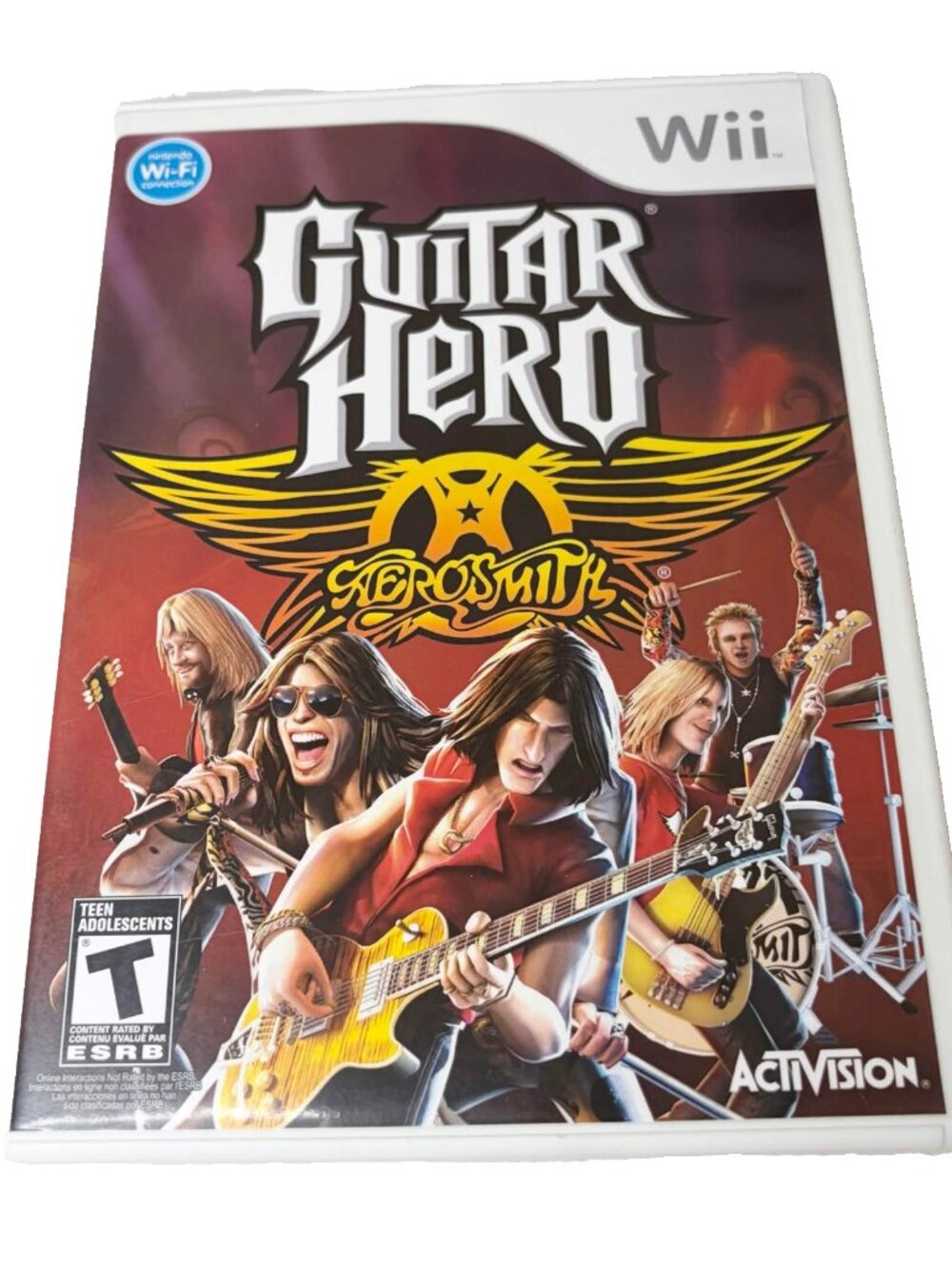 Nintendo Wii Guitar Hero Aerosmith Complete In Box CIB Manual Activision 2008